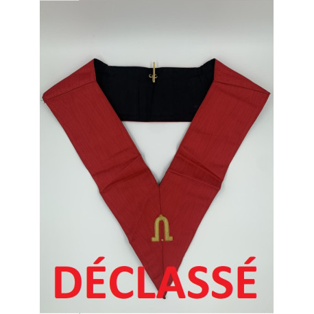 DÉCLASSÉ Sautoir d'officier 2ème Grand Gardien (2ème S) du 18ème degré REAA