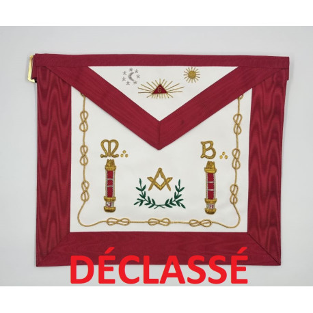  tablier de Vénérable REAA brodé main déclassé