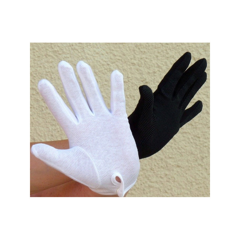 Gants blancs taille XL avec bouton pression