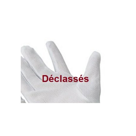 Paire gants blancs GRIP-GRIP DECLASSES 