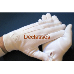 1 paire gants blancs coton Equerre - Compas DECLASSES