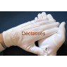 1 paire gants blancs coton Equerre - Compas DECLASSES