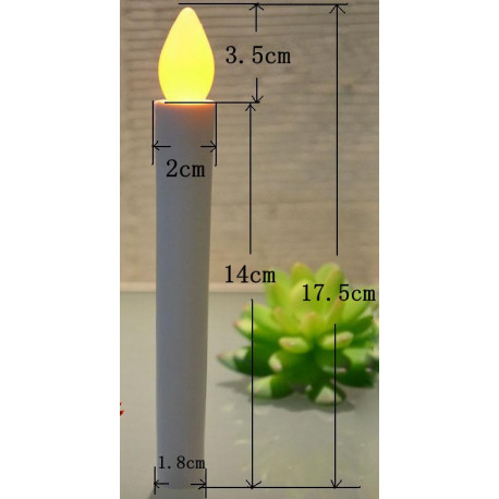 Lot de 2 bougies LED artificielles sans flamme en marbre blanc en